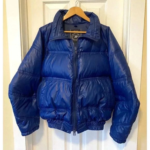 Men's Blue Puffer Jacket - Picture 1 of 16